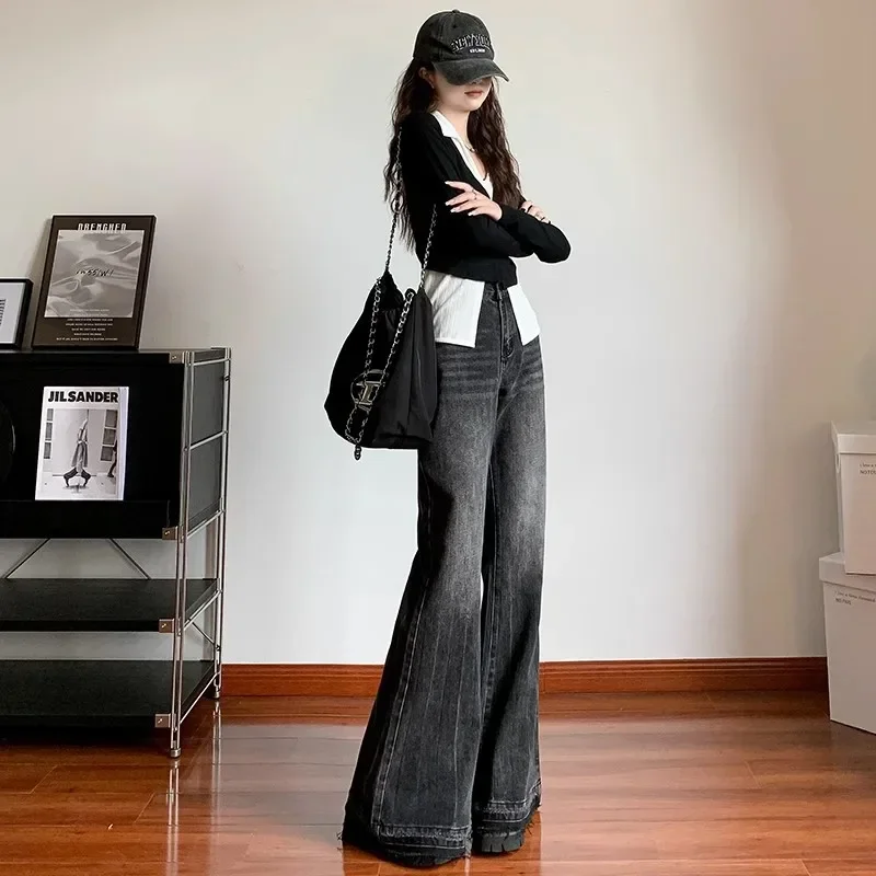 

Baggy Jeans Women Chic Vintage Wide Leg High Waist Streetwear Daily Korean Fashion Bleached Autumn Trousers Classic Vibe Y2k