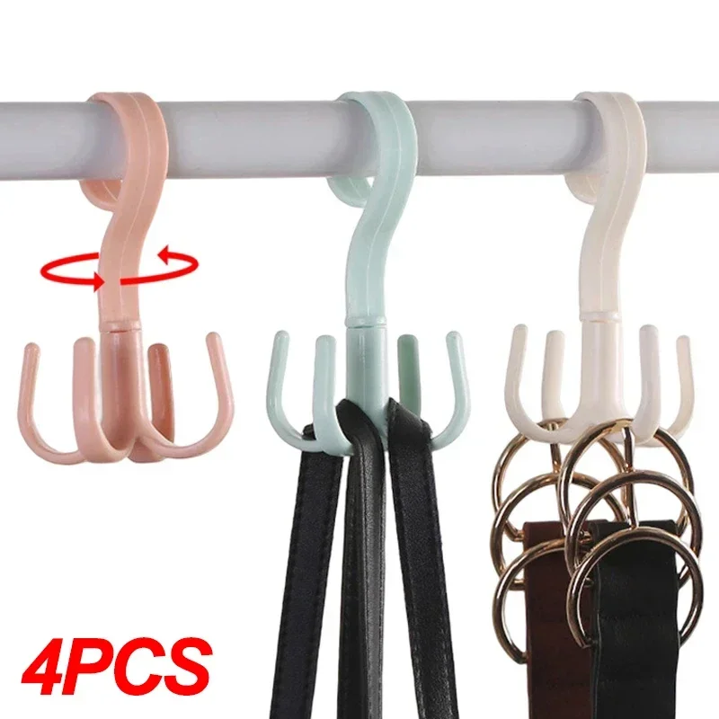 

1/2/4Pcs 306° Rotating Hanger Space Saving Wardrobe Organizer Clothes Rack Shoes Scarf Hanger Closet Hanging Holder