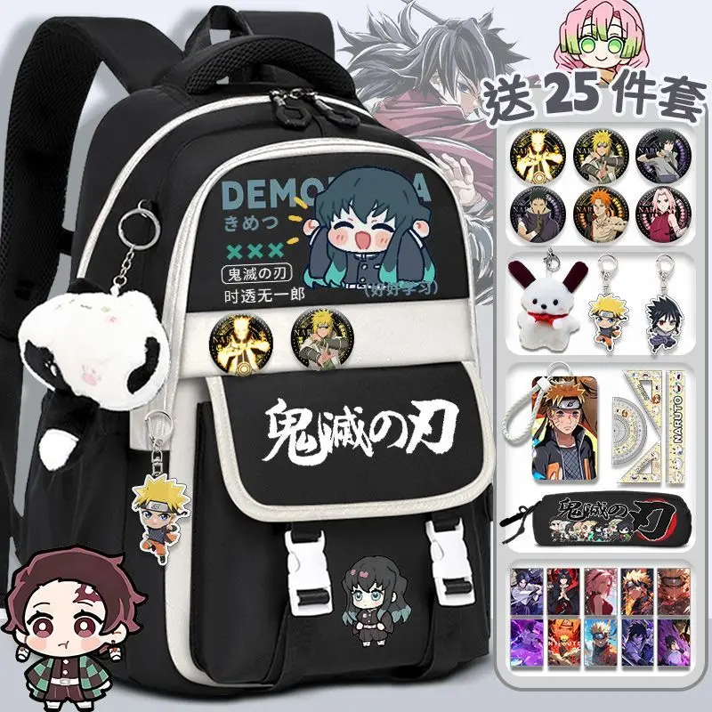 

Demon Slayer Animation Peripheral Spine Protector School Bag Cartoon Mitsuri Tanjiro Multi-compartment Large Capacity Backpack