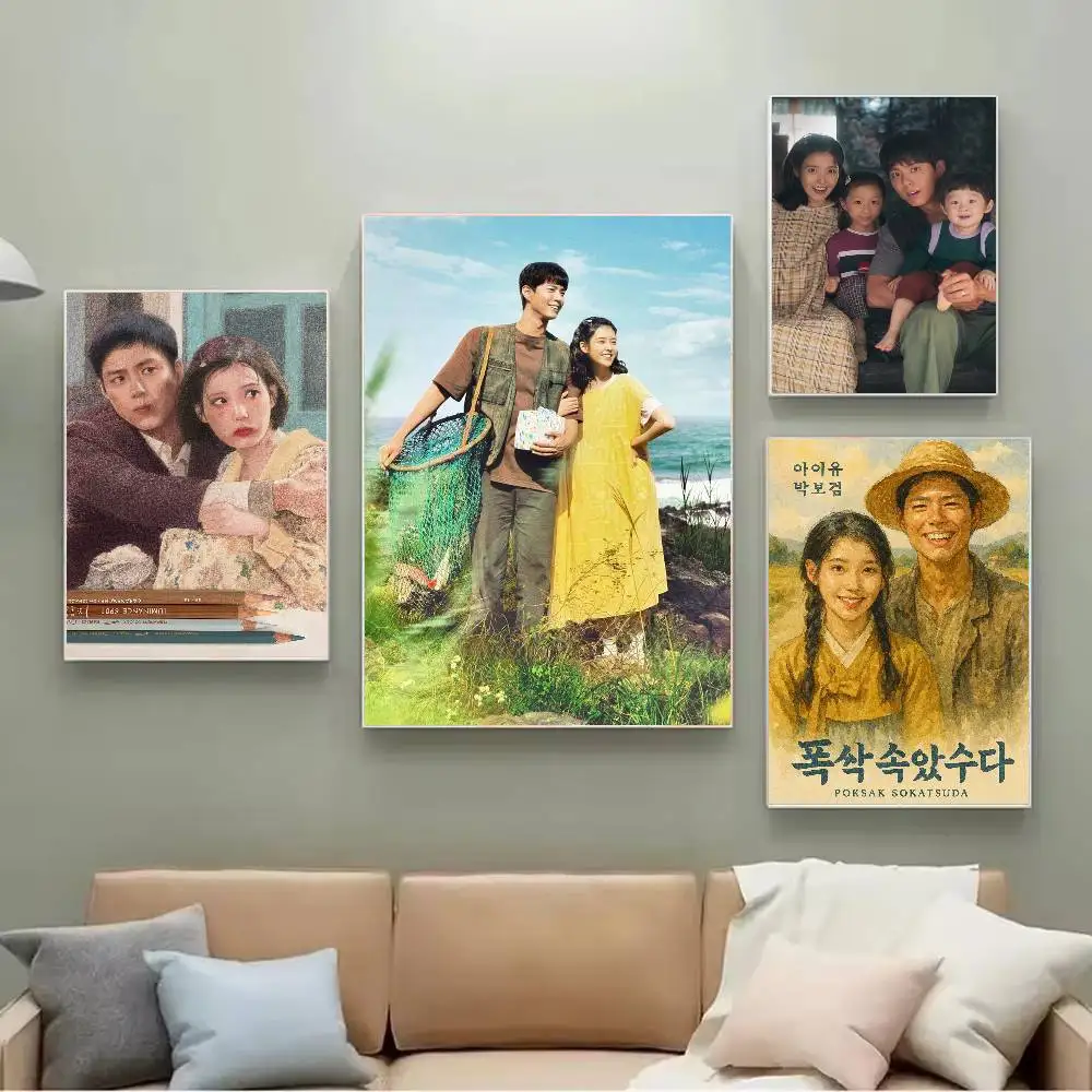 حار Kdrama عندما تعطيك الحياة اليوسفي المشارك ذاتية اللصق الفن ورق مقاوم للماء ملصق مقهى بار غرفة جدار ديكور