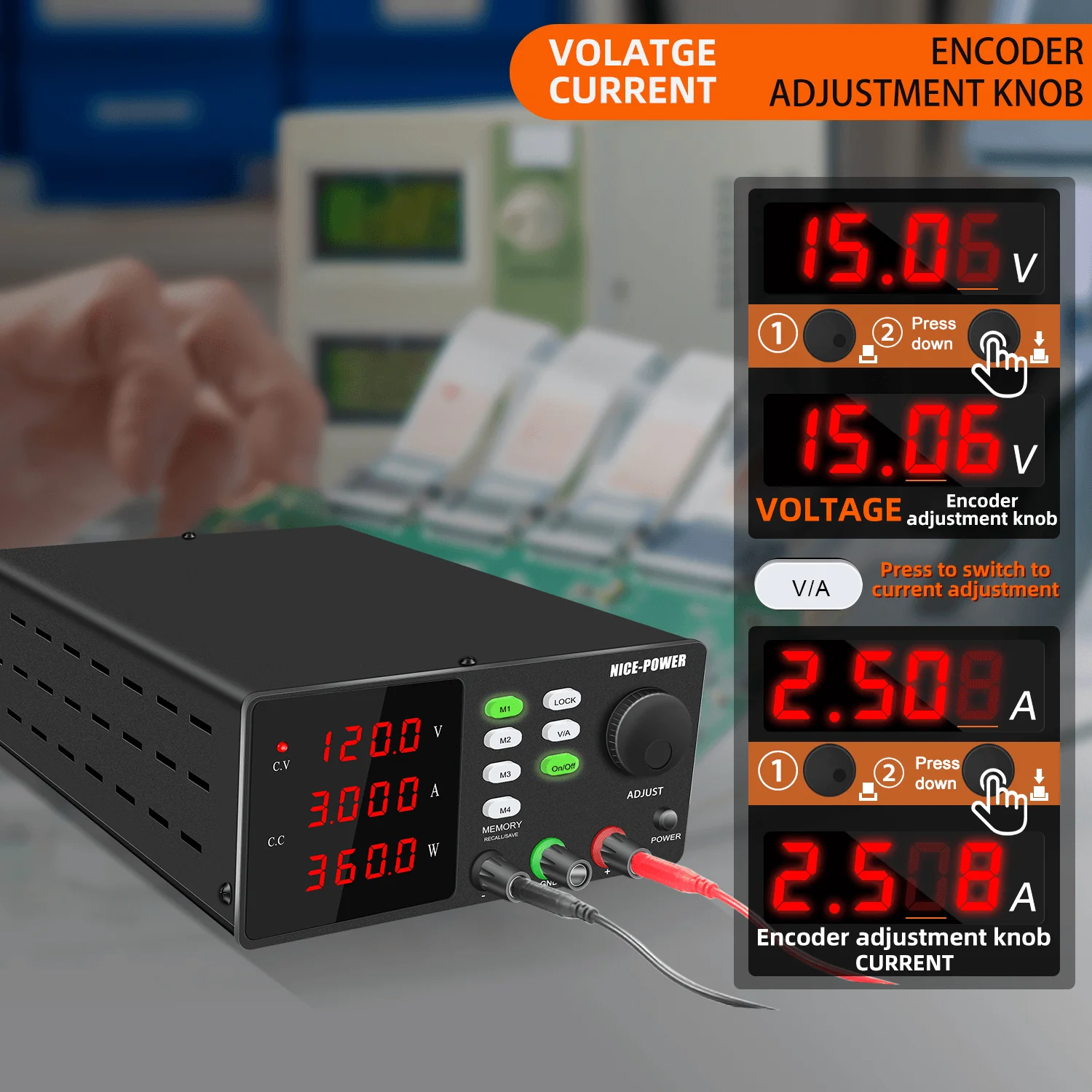 Imagem -05 - Fonte de Alimentação dc de Laboratório Ajustável Regulado Estabilizado Usb 232 Conexão de Interface Faça Você Mesmo Computador Memory 30v 10a