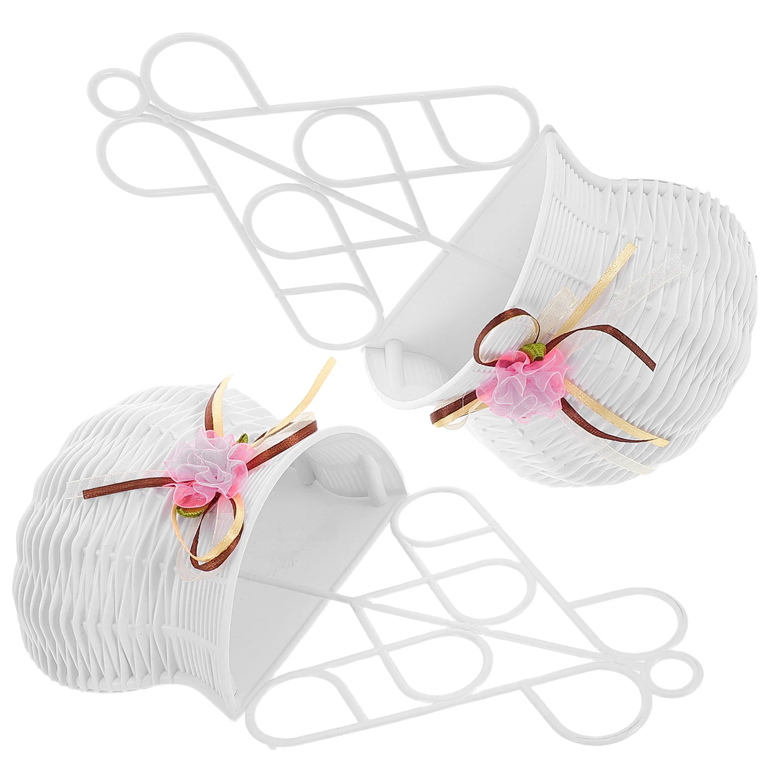 

2 Pcs Simulated Plant Flower Basket Decorative Wall Flowerpot Stand Pp Artificial Hanging Flowers Aesthetic Planter Holder