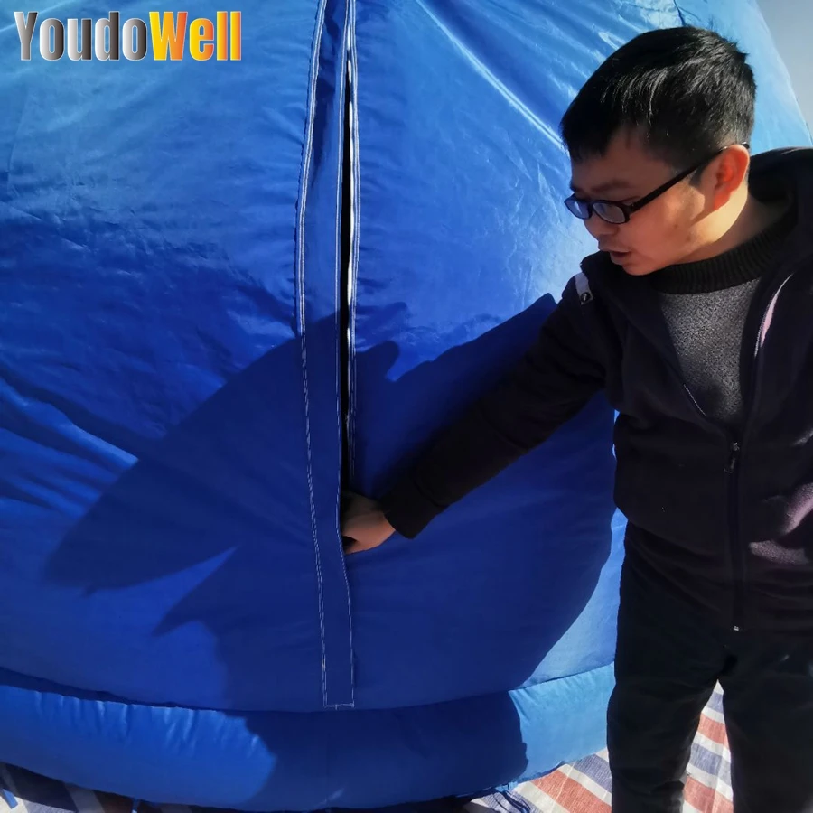 High Quality Oxford Fabric Custom 4.5mx3m Blue Inflatable Planetarium Tent for Projection Home Viewing Parties Or Other Events