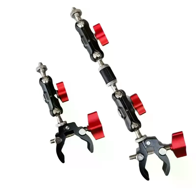 1Set Photography Accessories Camera Metal Super Clamp With Double Ball Head Magic Arm For  Monitor Light Mic Phone Mount