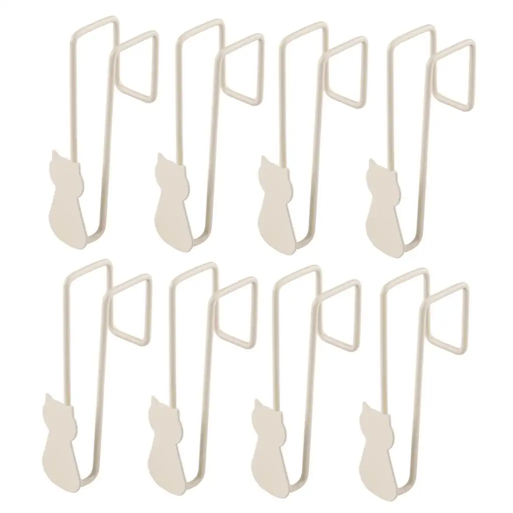 over the Door Hooks Iron Cat Design Sturdy Coat Hanger Organizer Rack for Living Room Bathroom Entryway Storage Solution