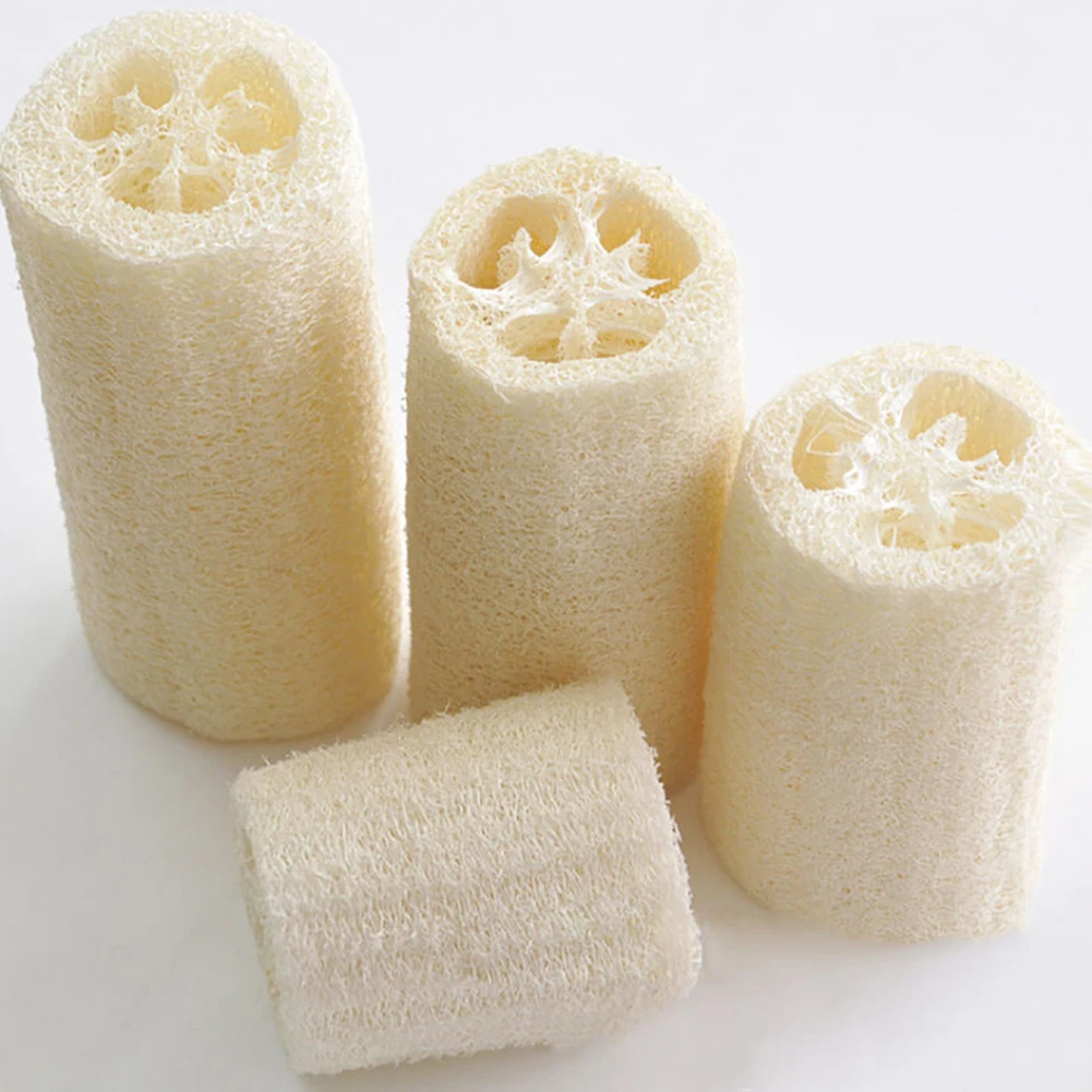 6Pcs Natural Loofah Luffa Loofa Bath Body Shower Sponge Kitchen Cleaing Scrubber Scrub Pad