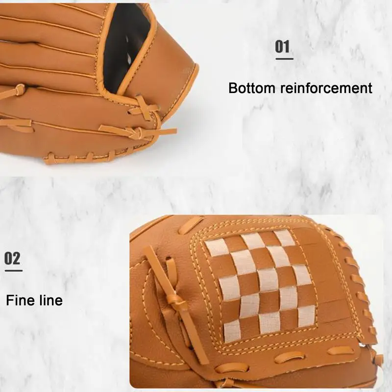 Baseball Glove Right Hand Throwing Baseball Gloves Baseball Catching And Pitching Training Tools For Baseball Beginner & Youth