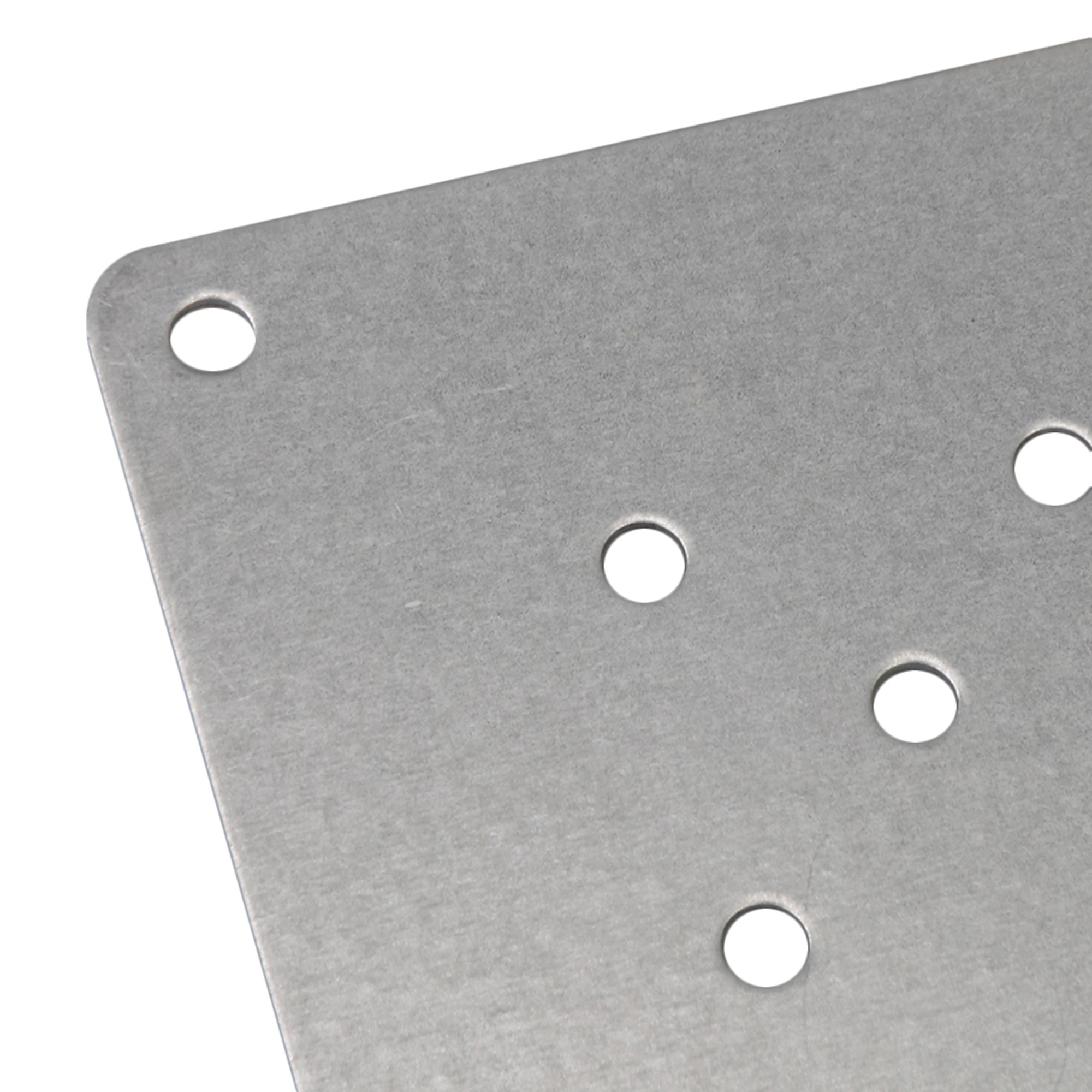 4 x Wooden Furniture Sofa Iron Legs Plate with 5mm Hole 8x8cm Silver