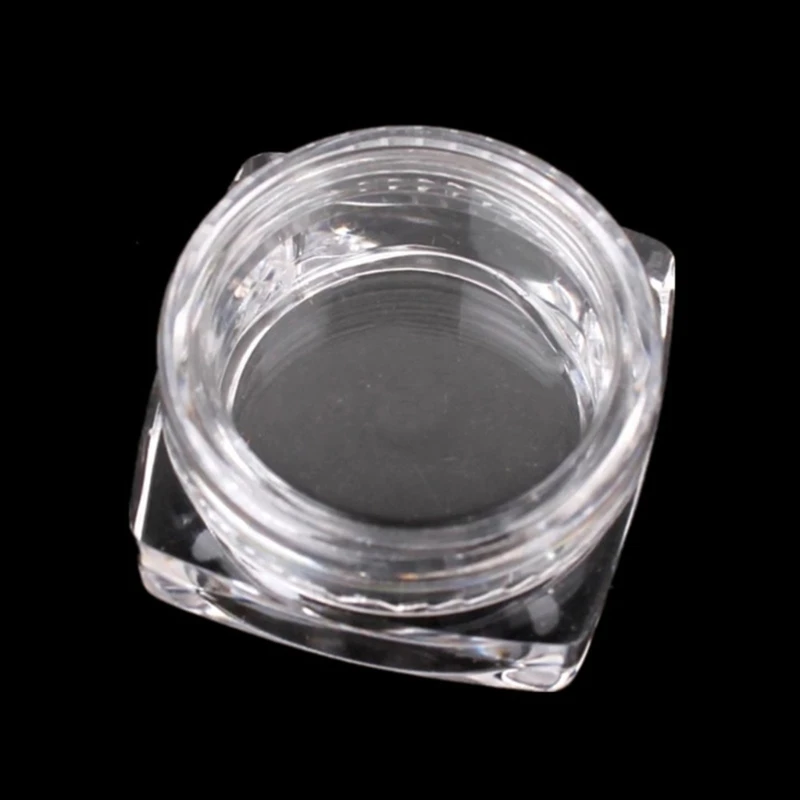 1/10 個 3 グラム透明なプラスチック瓶化粧品クリームボックス小さな空のサンプル容器ポットネイルアート収納透明ボックス