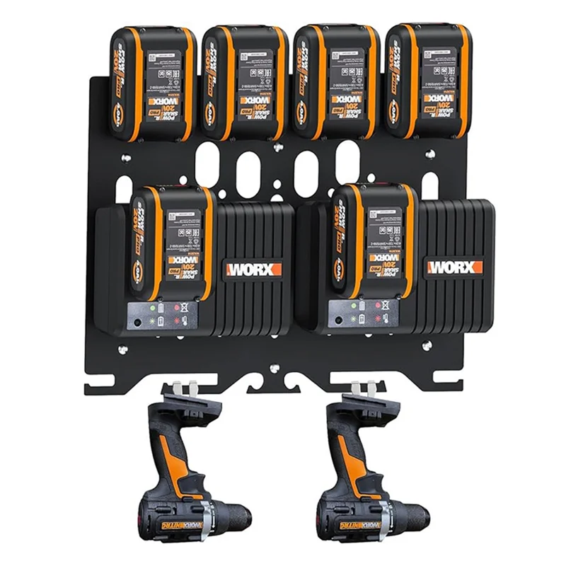 

ABUO-Multifunctional Wall Mount Bracket For Wickers 20V Battery WA3551 WX372 WA3867 3880 3883 WA3860 Charger