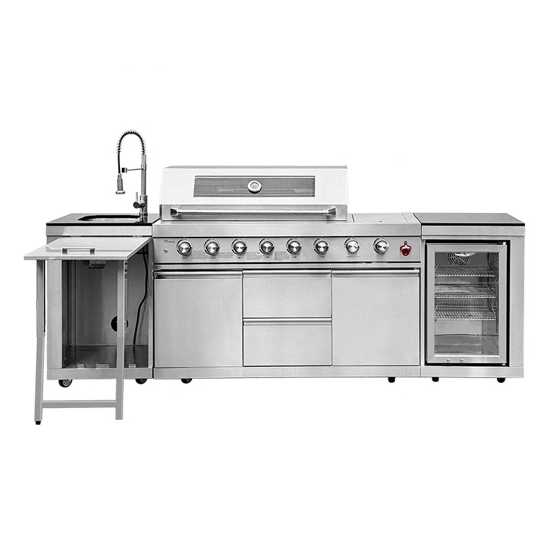 Courtyard outdoor garden dual-purpose villa shelf Integrated oven stew cabinet