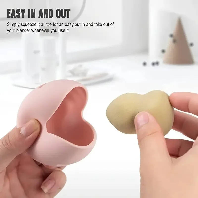 

New Silicone Travel Portable Water Drop Sponge Powder Puff Dust-proof Beauty Makeup Egg Silica Gel Storage Box Set Combination