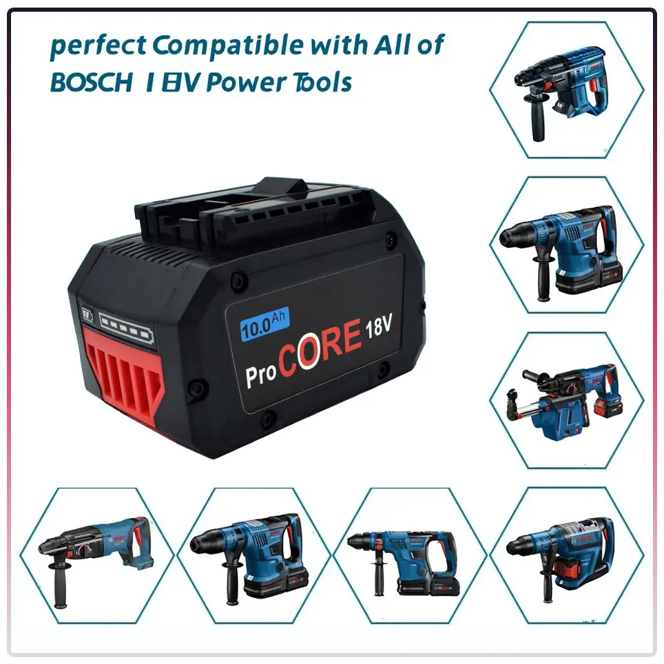 Pro Bosch 18V 10.0AH Professional aku nářadí BAT609 BAT618 GBA18V80 21700 baterie ProCORE náhradní baterie - náhled 3