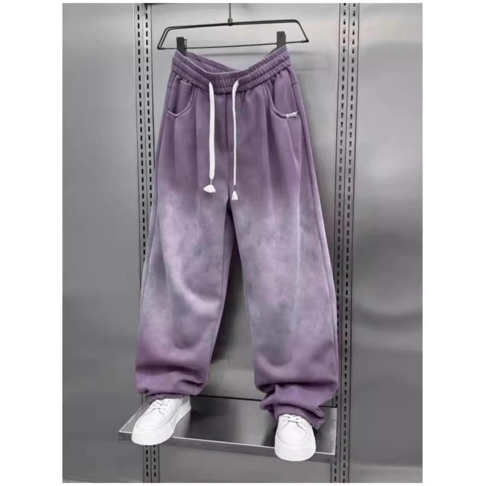 

Очень большие 300-мешочки, осенние модные широкие брюки, мужские свободные повседневные прямые брюки, рабочая одежда длиной до пола, длинные брюки для отдыха