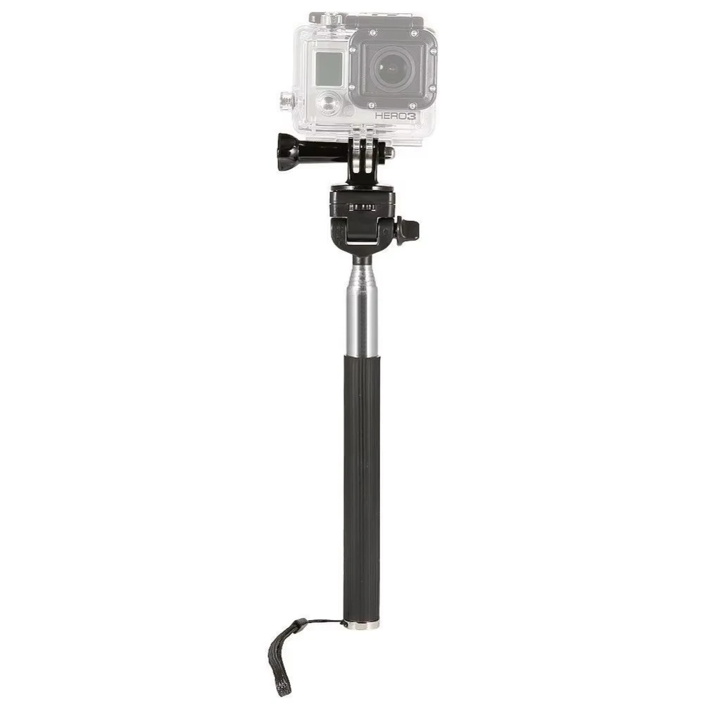 Выдвижная телескопическая стойка для автопортрета с креплением-адаптером и винтом для GoPro Hero