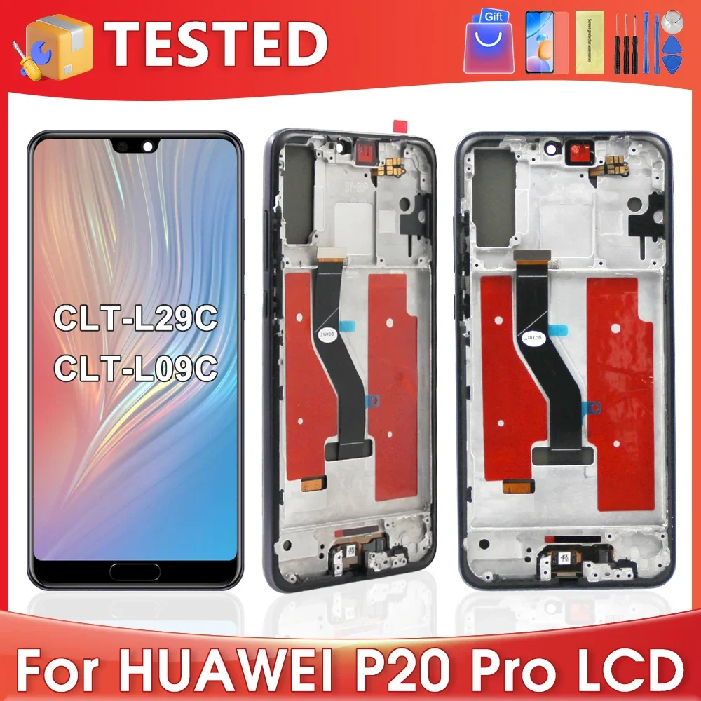 Pantalla LCD de 6,1 pulgadas para HUAWEI P20 Pro, P20Pro CLT-L29C L29 L09 AL01 TL01, montaje de digitalizador con pantalla táctil de repuesto