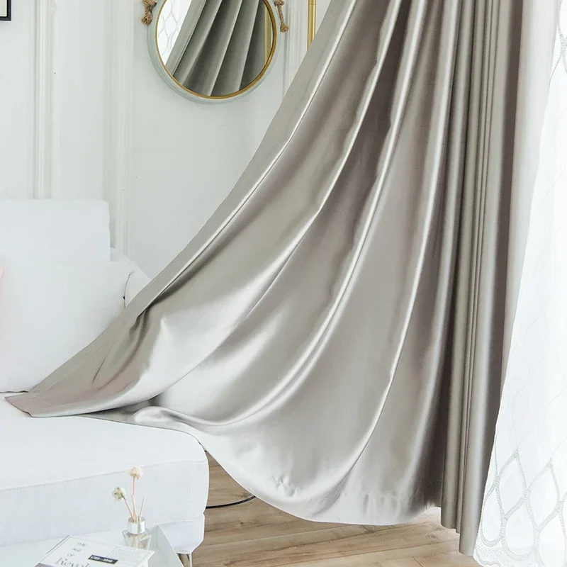 High Curtains For Living Dining Room Bedroom Precision Semi-opaque Satin Feel