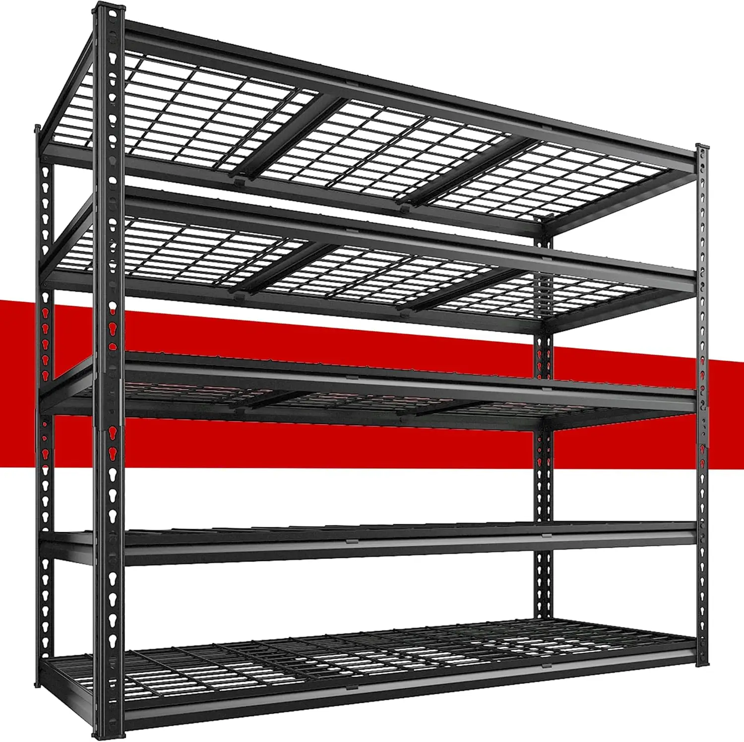 3000LBS Heavy  Storage 5 Tier Adjustable Metal Shelving Unit for Storage Rack Garage Storage Shelves Industrial Utility Shelf