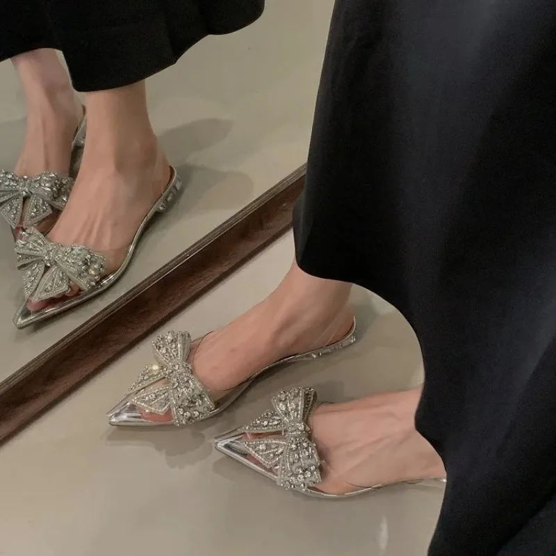

Новая летняя женская обувь, роскошные женские сандалии на высоком каблуке со стразами, роскошная французская повседневная обувь, дизайнерская обувь, Zapatos Mujer