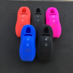 Car Key Fob Holder Cover Case For Porsche Cayenne 911 996 Panamera Macan silicone Car Protection Shell Auto Accessories Styling