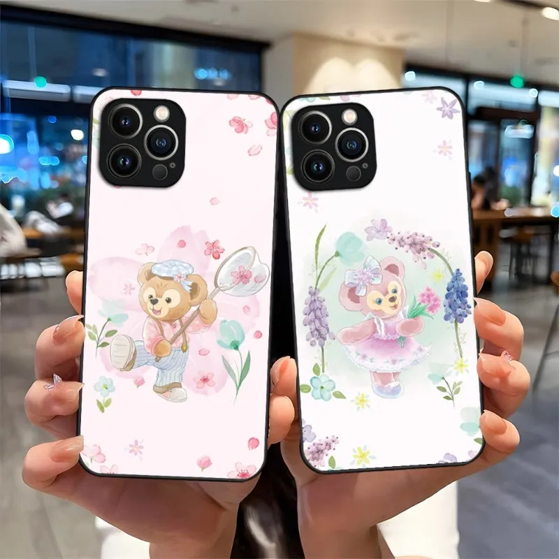 Disney Duffy Gelatoni Phone Case Tempered Glass For IPhone 15 13 14 12 11 Pro XS Max Plus Mini X XR 8 7 6s SE2020 Cover