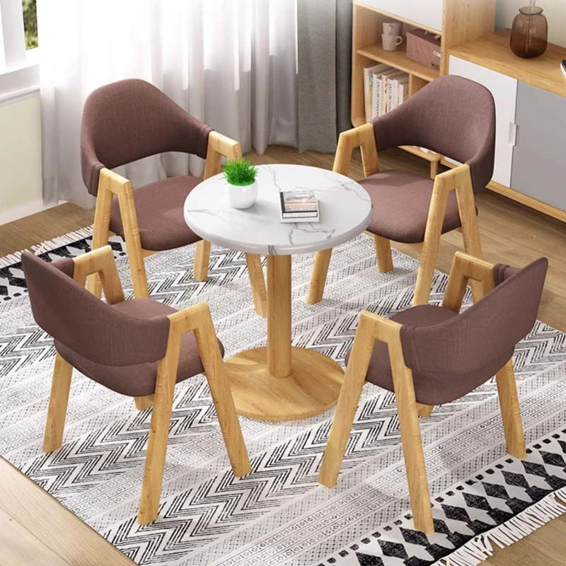 Wooden Nordic Dining Chairs Restaurants Lounge Home Vanity Dining Chairs Modern Occasional Silla De Comedor Design Furniture