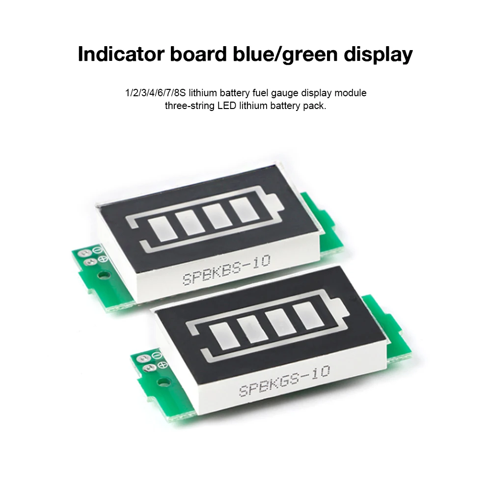 1S-8S 3-34V Lithium Battery Capacity Indicator Module Electric Vehicle Battery Power Tester Li-ion 1-8S Low Voltage Buzzer Alarm