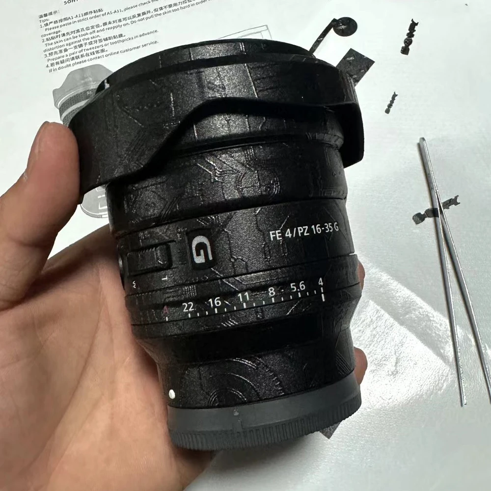 Для Sony FE16-35 F4 G Наклейка на объектив 16-35F4G Обёрточная крышка для Sony FE PZ 16-35 мм F4 G Наклейка на объектив 1635 16-35 F4 ZA OSS