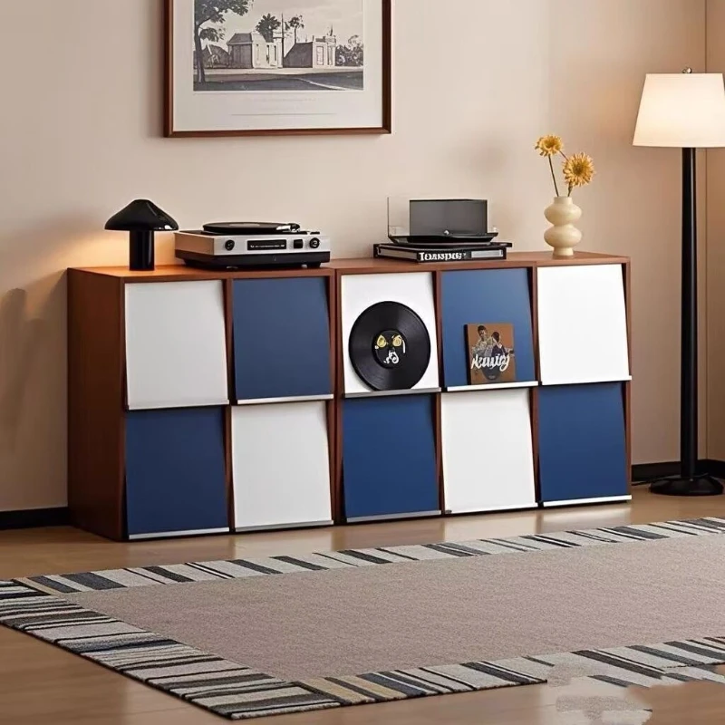 LTT solid wood sideboard cabinet, living room storage cabinet, vintage style home floor-standing cabinet