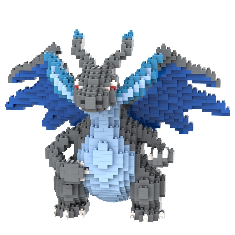 Pokemon Mega Charizard Micro Building Blocks Piplup Gengar DIY Assembly Puzzle Mini Bricks Figure Toys for Kid Christmas Gift