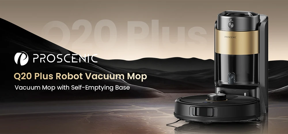 Proscenic Q20 Plus Roboter-Staubsauger und Wischmopp, 10000Pa Starke Saugkraft, Selbstentleerende Basis, LiDAR-Navigation, 200 Minuten Laufzeit – Detail 1