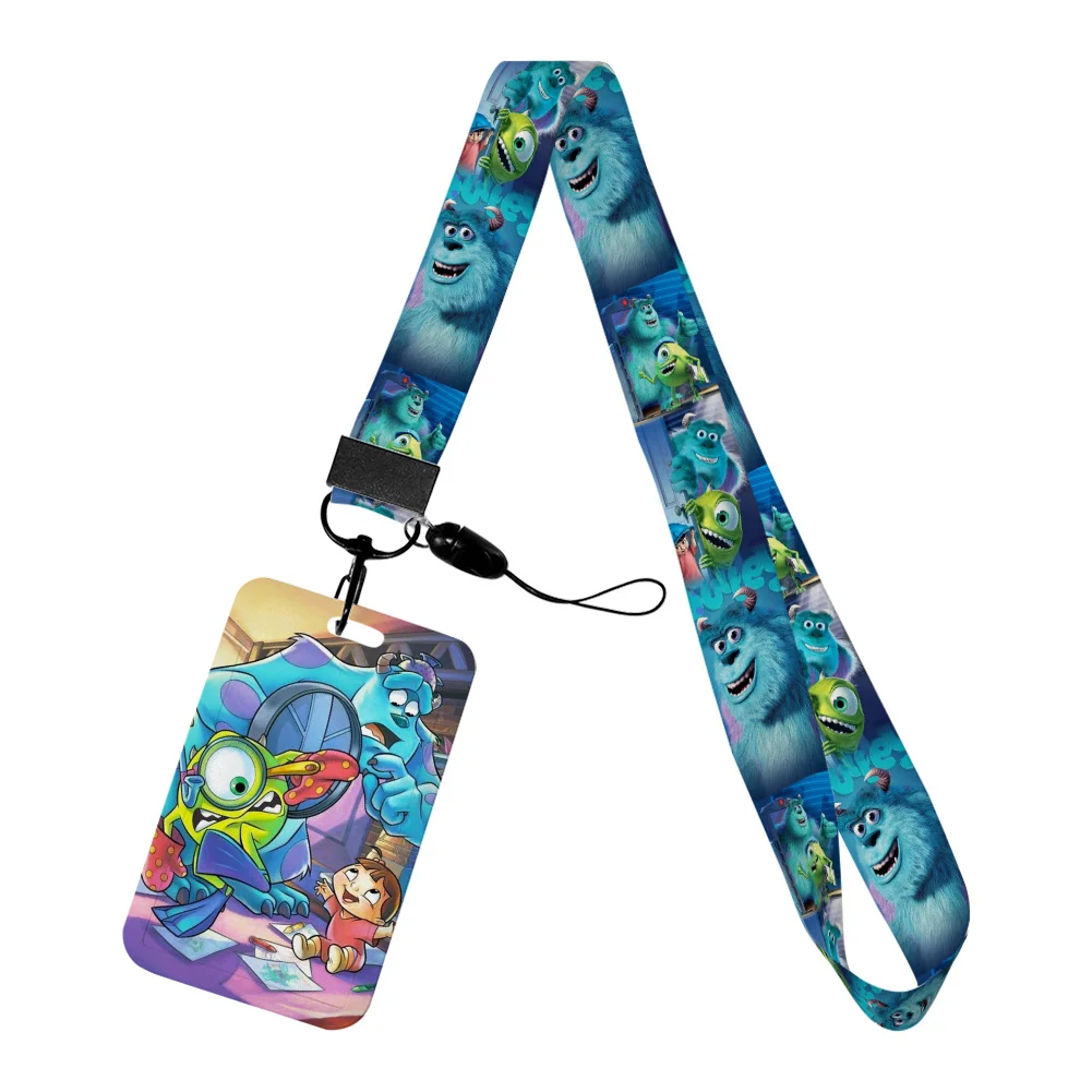 

Monsters, Inc. Disney Card Holder Work Badge Keychains Student Id Card Lanyard Holder Accessories
