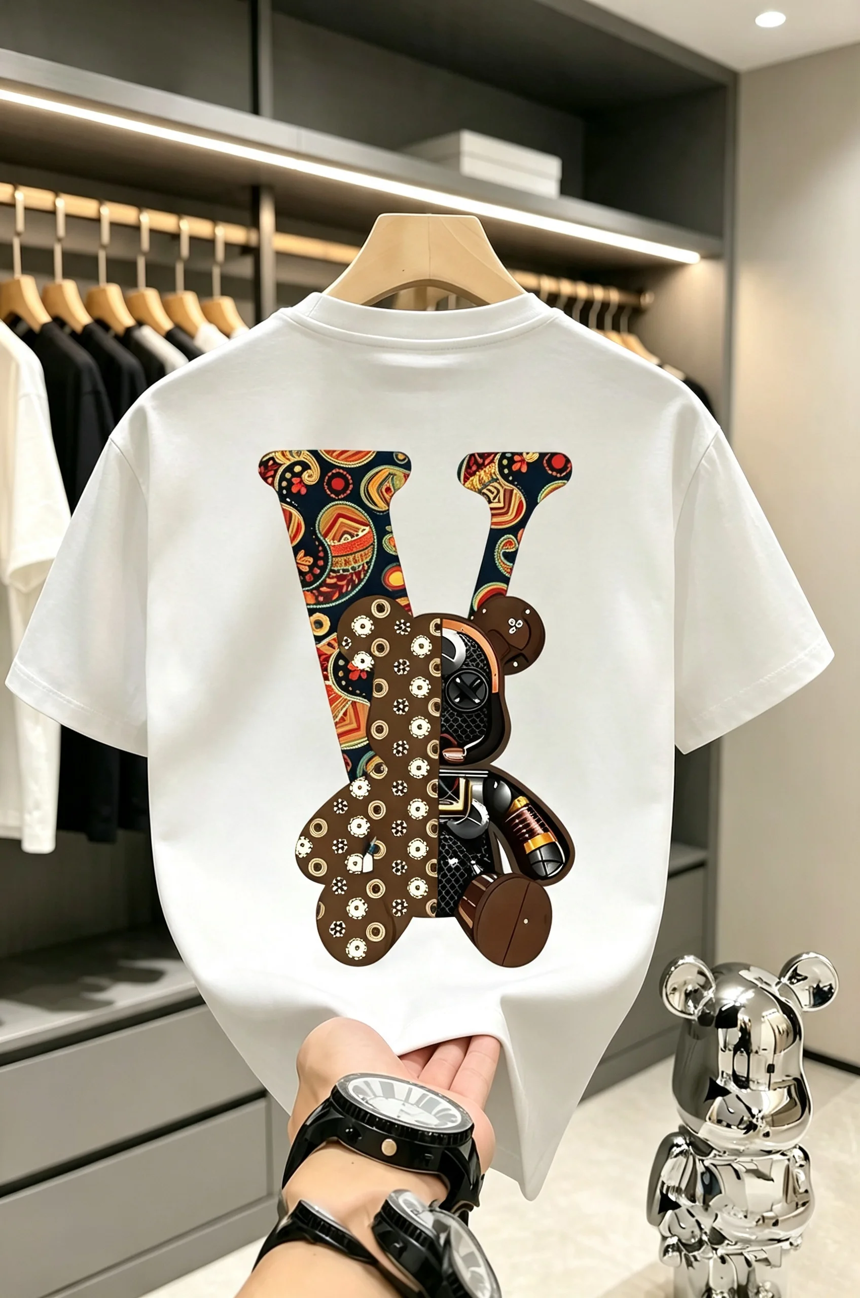 2026 Summer Men's Short-Sleeved Fashion New Product - Multi-functional Casual Fun Print Pure Cotton Men's and Women's T-Shirts