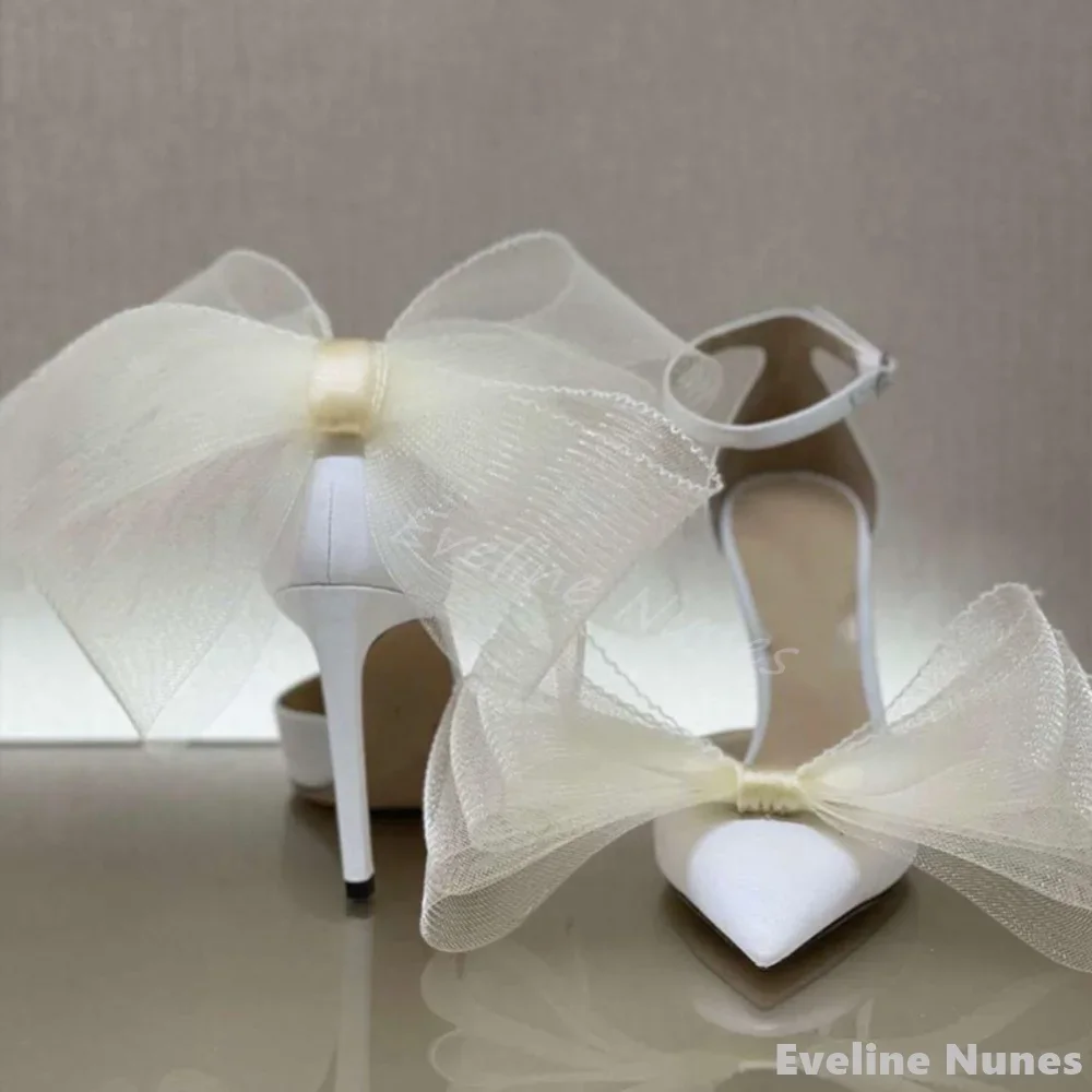 Rose Red Lace Butterfly Knot high heels women pointed toe stiletto heel shallow ankle strap pumps 2025 new fashion sexy sandals