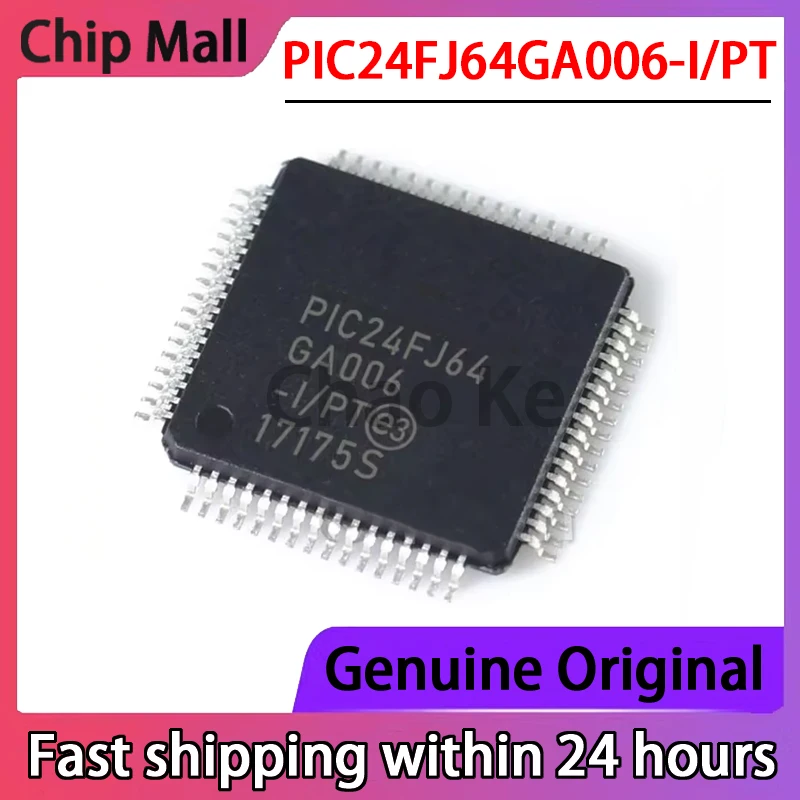 1PCS New Original PIC24FJ64GA006-I/PT TQFP-64 Microcontroller (MCU/MPU/SOC)