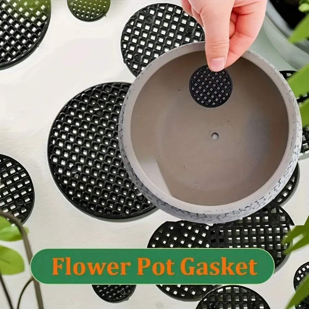100 Round Flower Pot Hole Mesh Pads, Anti-Leak Gaskets, Pot Bottom Mesh Pads, Garden Drainage Mesh Filters, Garden Flower and Plant Supplies view 5