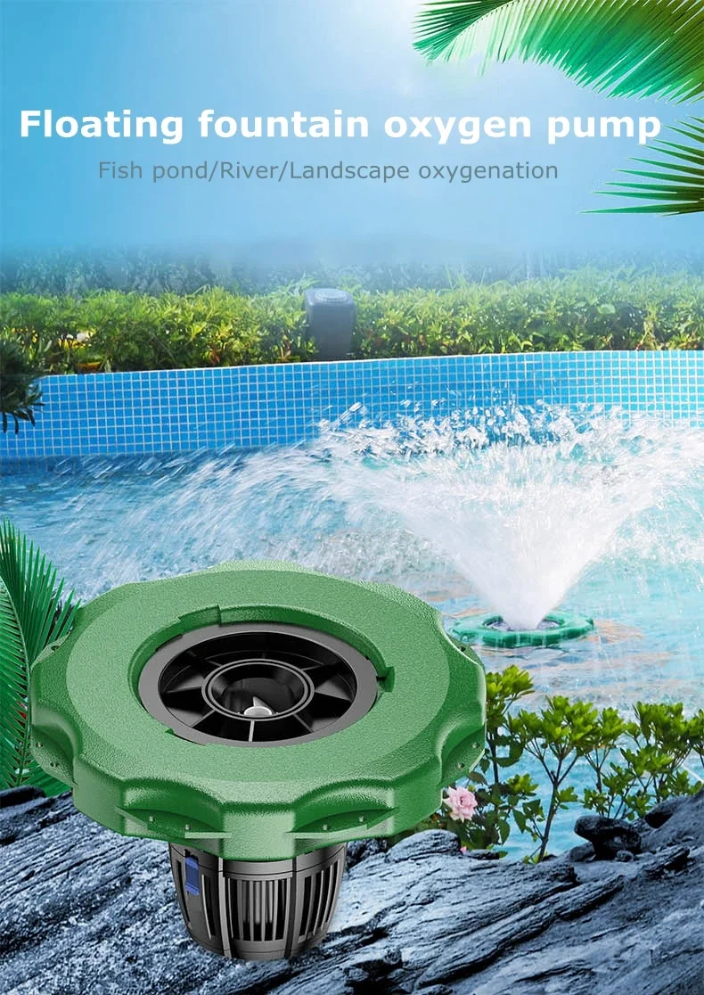 Imagem -06 - Fish Pond Oxygenation Fountain Pump Bomba Circulante Flutuante Paisagem Grande