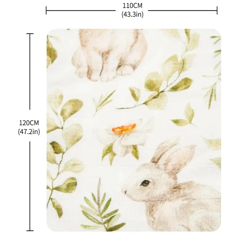 Elinfant digital print 120*110cm newborn bath towel wrap receiving blanket 4 layers bamboo cotton muslin swaddle blanket