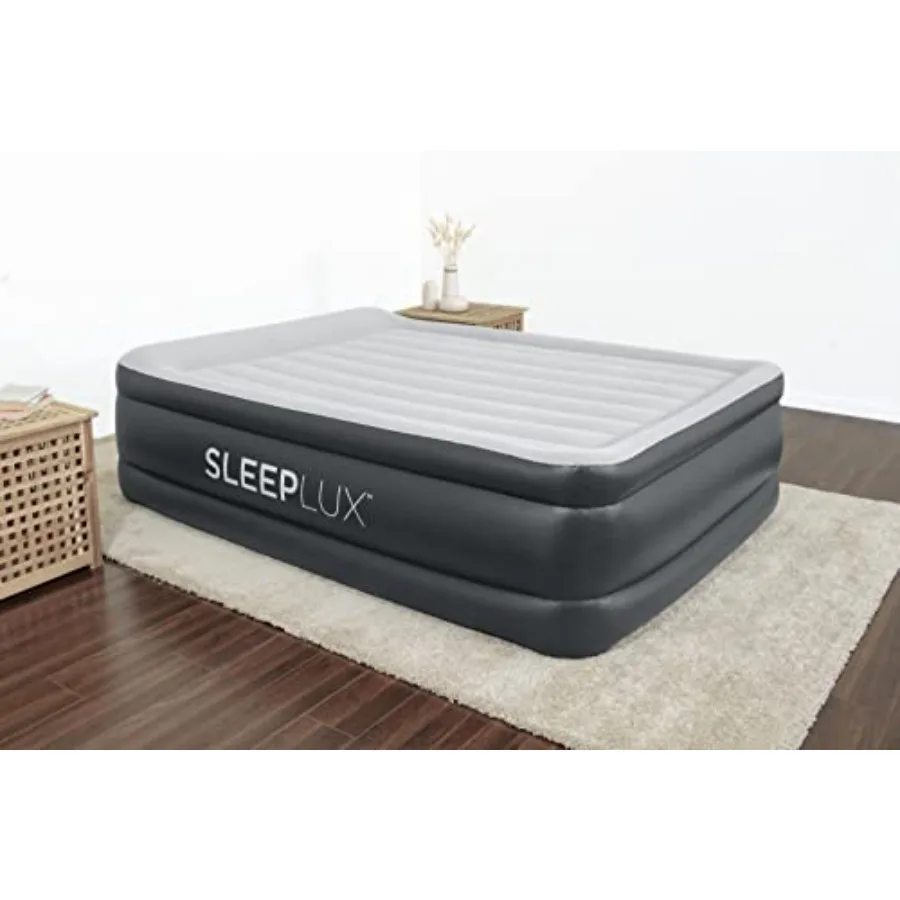 

Durable Inflatable Air Mattress with Built-in Pump Pillow and USB Charger 22" Tall Queen