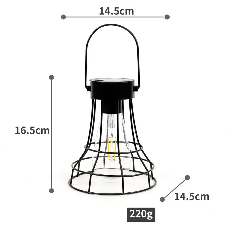 Waterproof Solar Lantern Lamp Outdoor Garden Camping Hanging LED Light Lamp Trees Night Light Decor For Yard Patio