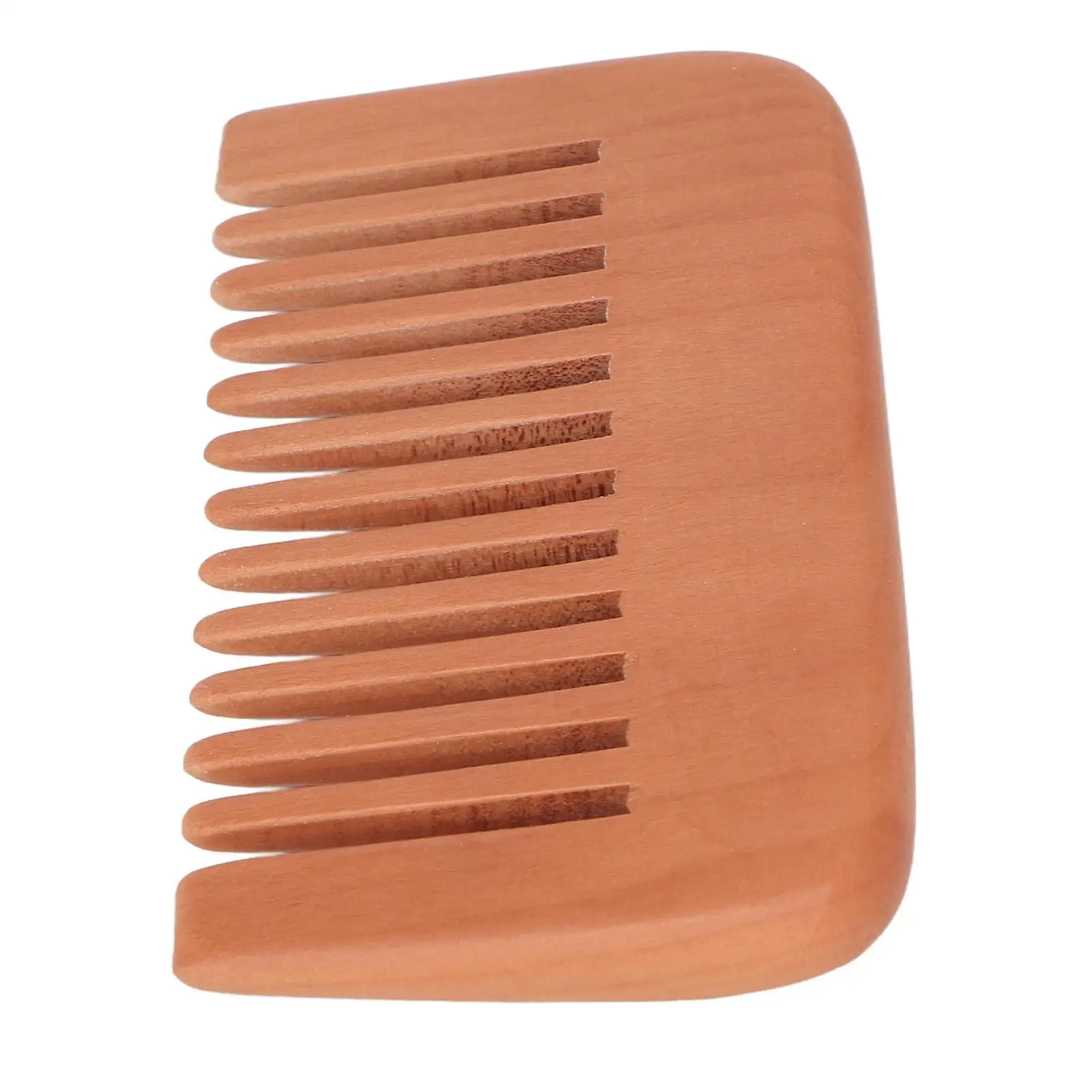 Wooden Wide Tooth Hair Comb for Wet/Dry Use - Anti-Static Mustache & Scalp Massage Tool, Reusable Styling for straight Hair