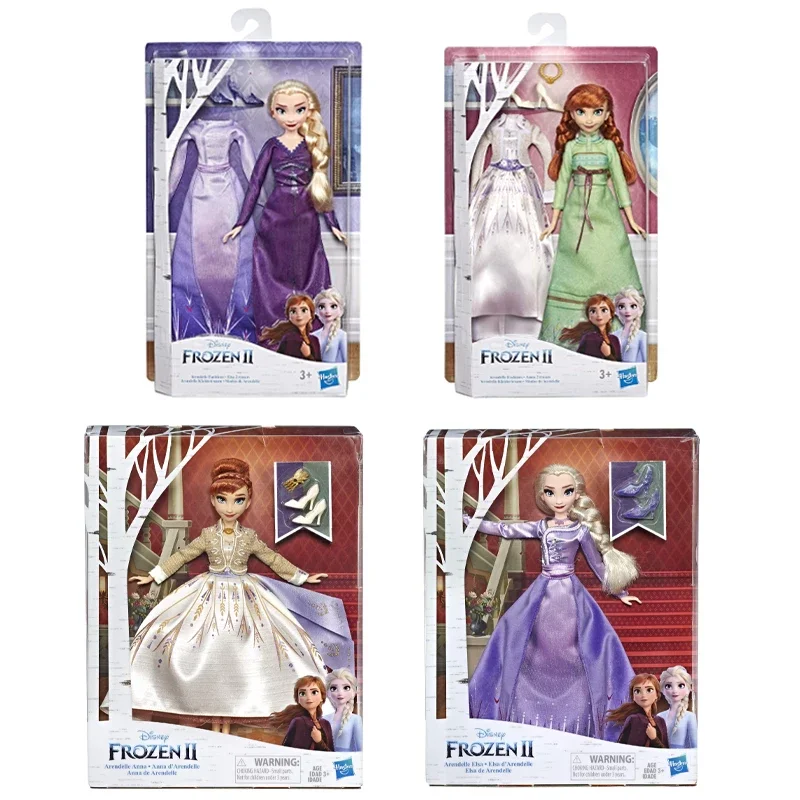 

Disney Frozen 2 Elsa Anna Princess Fashion Dress Up Dolls Movable Joints Dolls Character Models Girl Play House Toy Gifts