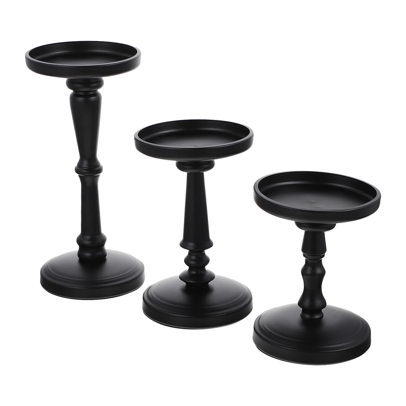 

3 Pcs Candlestick Simple Style Decorative Iron Stand Holders Candleholder Adorn Sconces