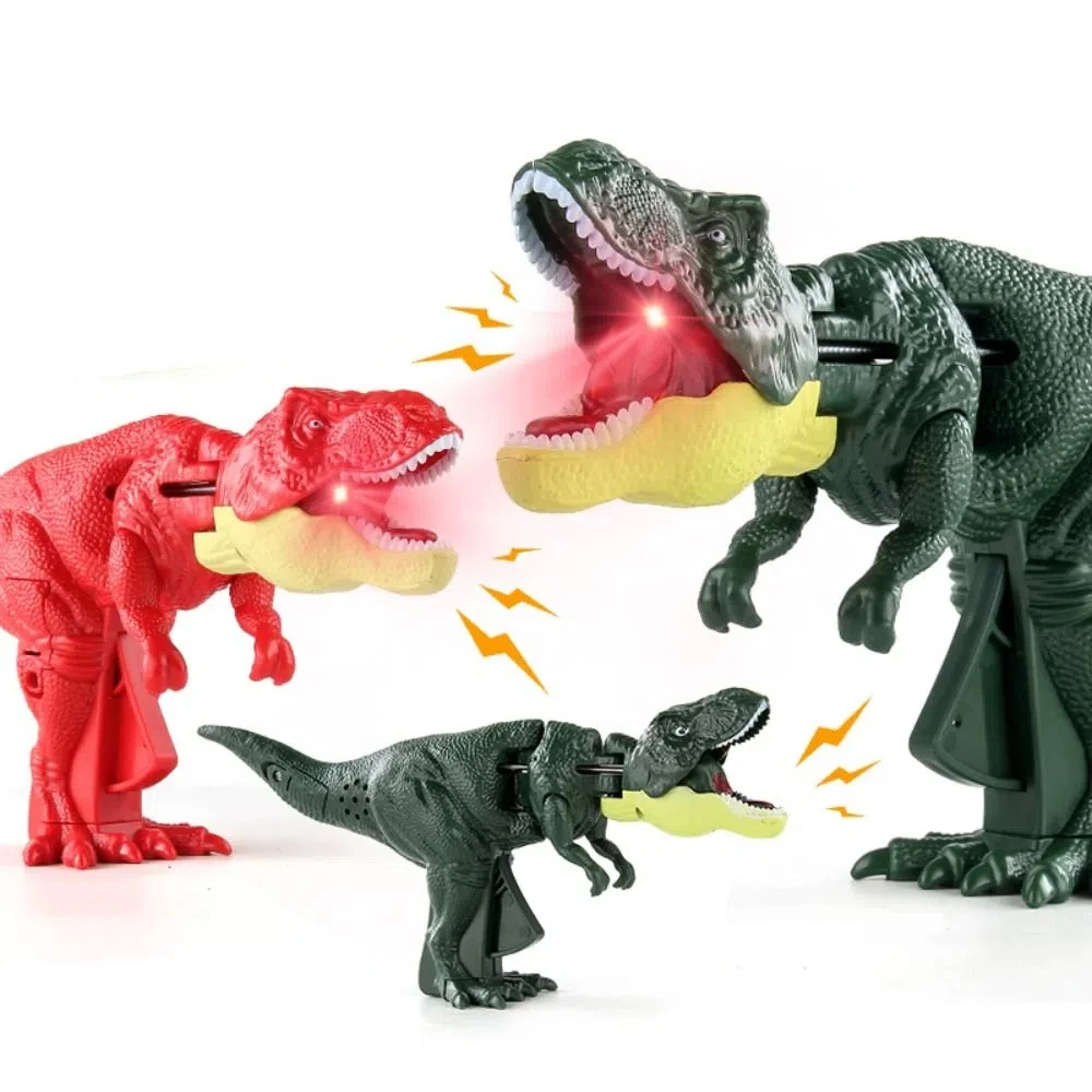 

Jurassic Pressing Dinosaur Toys Luminous&Sound T-Rex Simulation Explorative Dinosaur Swing Head Multiple Joints Movable