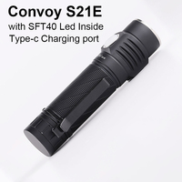 Convoy S21E SFT40 Led Flashlight Linterna 21700 Torch 1800lm Flash Light Camping Hunting Lamp Type-c Rechargeable Work Light