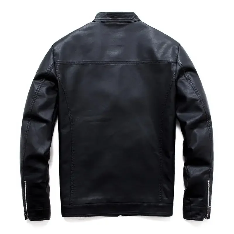 Men Faux Leather Jacket Motorcycle Men\'s Jackets Black Jaqueta De Couro Masculina Outwear Male Pu Leather Mens Coats Brand