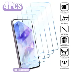 4PCS Tempered Glass For Samsung Galaxy S24 Ultra S23 A15 A55 A54 A14 A52S A13 A53 A34 A33 S22 S21 FE 5G A35 A25 Screen Protector