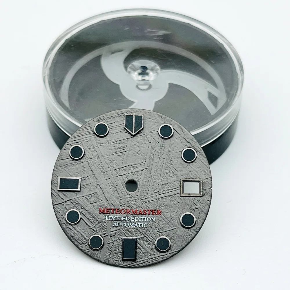 Meteorite pattern 28.5mm Watch Dial Fit NH35 NH36 Movement SPRD Turtle Tuna Samurai SKX007 Watch Case NH36 NH35 Dial Parts