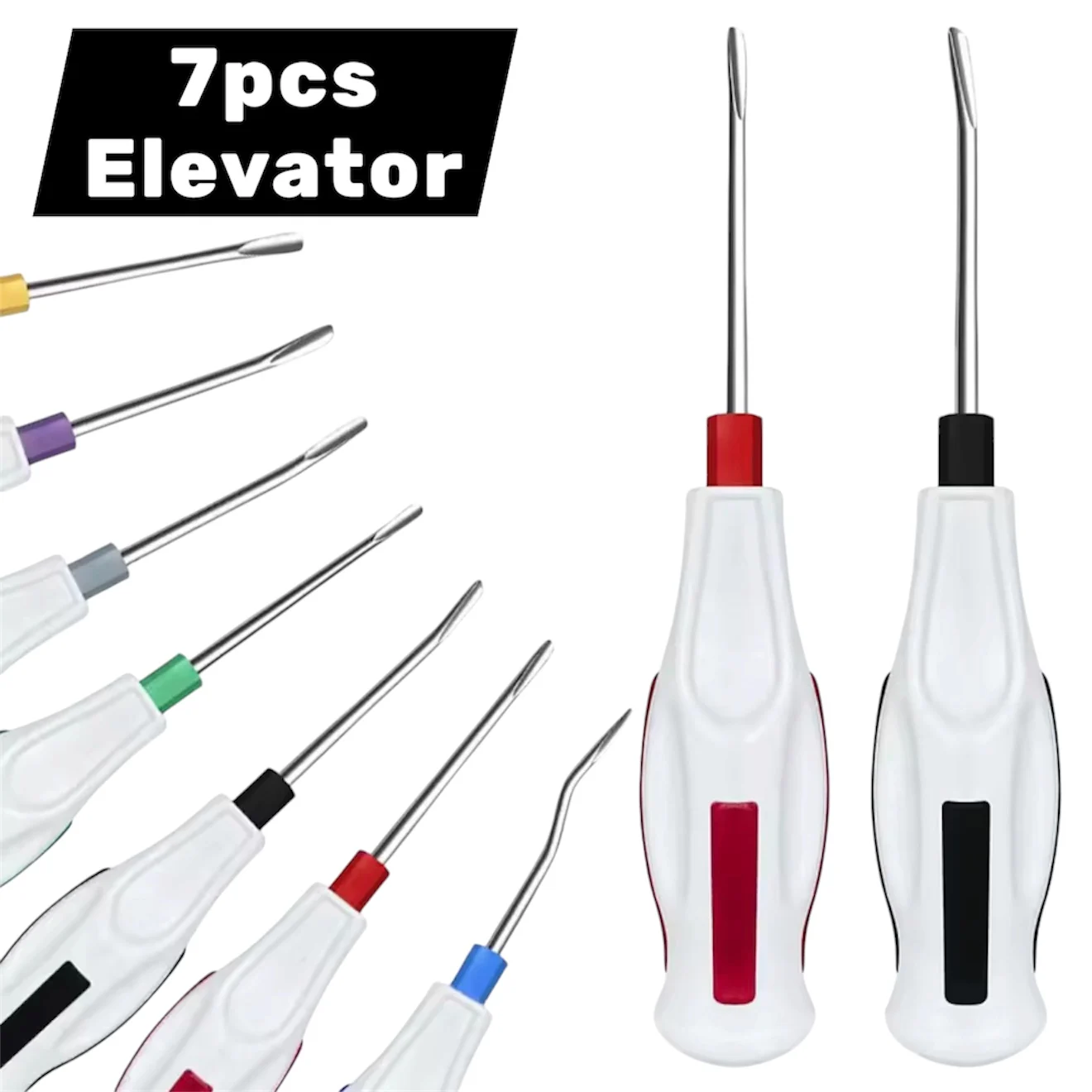 1pc Dental Stainless Steel Elevator Extended Minimally Invasive Tooth Lift Uncoated Root Elevator Tooth Extraction Tool Autoclav