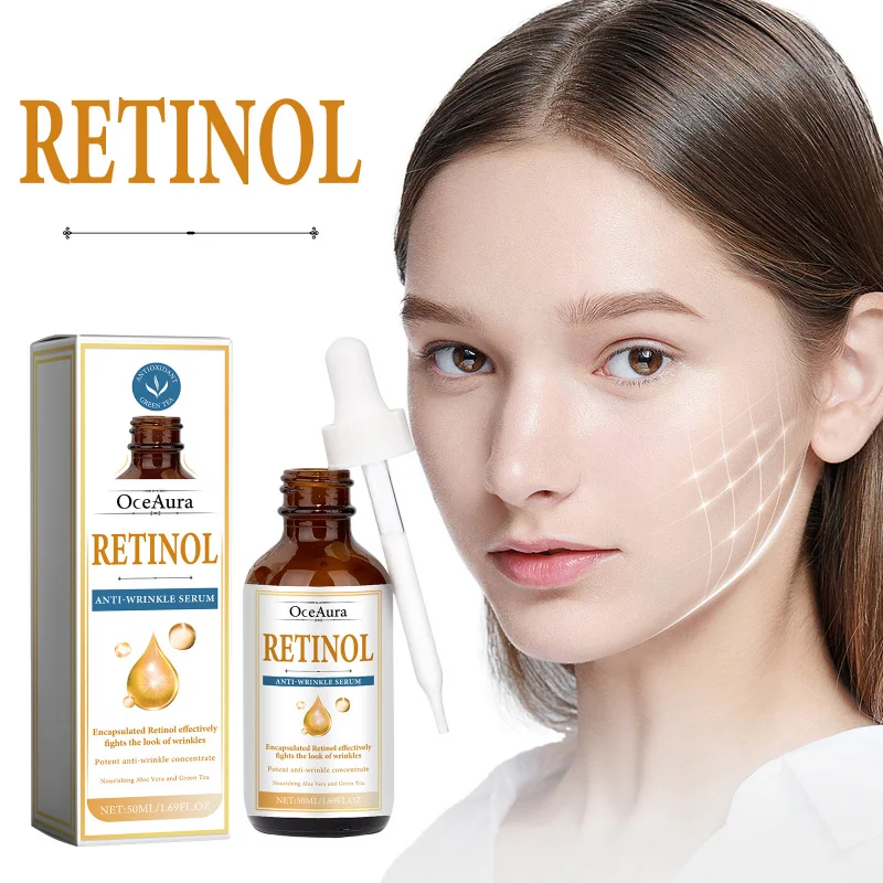 

Retinol Facial Serum, Fades Wrinkles, Repairs Facial Dullness, Nourishes, Hydrates, Brightens Skin, Enhances Radiant Complexion